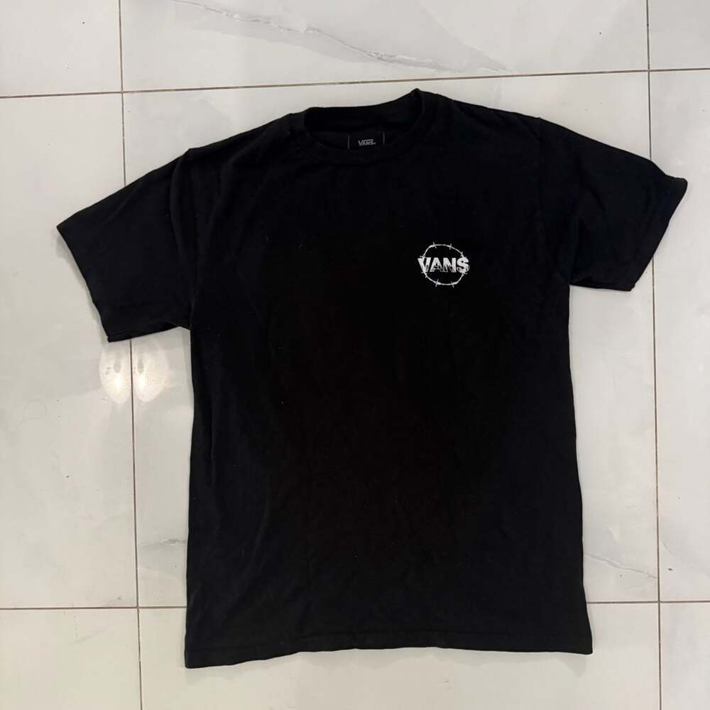 Y2K Vans The Last To Leave Reaper Grim Black Graphic T-Shirt